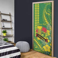 Personalised Hawaii Leilehua High School Door Cover Tribal Tattoo With Hibiscus Flowers LT05 - Polynesian Pride