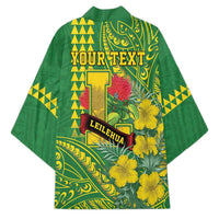 Personalised Hawaii Leilehua High School Kimono Tribal Tattoo With Hibiscus Flowers