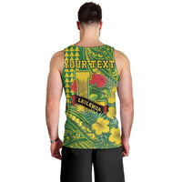 Personalised Hawaii Leilehua High School Men Tank Top Tribal Tattoo With Hibiscus Flowers LT05 - Polynesian Pride