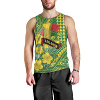 Personalised Hawaii Leilehua High School Men Tank Top Tribal Tattoo With Hibiscus Flowers LT05 - Polynesian Pride