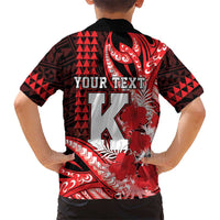 Personalised Hawaii Kalani High School Family Matching Mermaid Dress and Hawaiian Shirt Tribal Tattoo With Hibiscus Flowers LT05 - Polynesian Pride