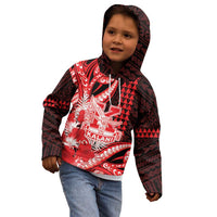 Personalised Hawaii Kalani High School Kid Hoodie Tribal Tattoo With Hibiscus Flowers LT05 - Polynesian Pride