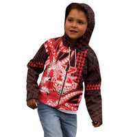 Personalised Hawaii Kalani High School Kid Hoodie Tribal Tattoo With Hibiscus Flowers LT05 - Polynesian Pride