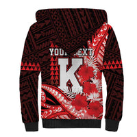 Personalised Hawaii Kalani High School Sherpa Hoodie Tribal Tattoo With Hibiscus Flowers LT05 - Polynesian Pride