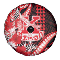 Hawaii Kalani High School Spare Tire Cover Tribal Tattoo With Hibiscus Flowers LT05 - Polynesian Pride