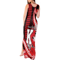 Personalised Hawaii Kalani High School Tank Maxi Dress Tribal Tattoo With Hibiscus Flowers LT05 - Polynesian Pride