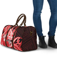 Hawaii Kalani High School Travel Bag Tribal Tattoo With Hibiscus Flowers