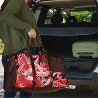 Hawaii Kalani High School Travel Bag Tribal Tattoo With Hibiscus Flowers