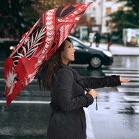 Hawaii Kalani High School Umbrella Tribal Tattoo With Hibiscus Flowers