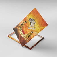 New Zealand And Australia ANZAC Day Canvas Wall Art Sinai Palestine Campaign Lest We Forget LT05 With Frame Orange - Polynesian Pride