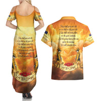 New Zealand And Australia ANZAC Day Couples Matching Summer Maxi Dress and Hawaiian Shirt Sinai Palestine Campaign Lest We Forget LT05 - Polynesian Pride