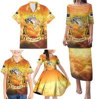 New Zealand And Australia ANZAC Day Family Matching Puletasi and Hawaiian Shirt Sinai Palestine Campaign Lest We Forget LT05 - Polynesian Pride