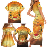 New Zealand And Australia ANZAC Day Family Matching Short Sleeve Bodycon Dress and Hawaiian Shirt Sinai Palestine Campaign Lest We Forget LT05 - Polynesian Pride