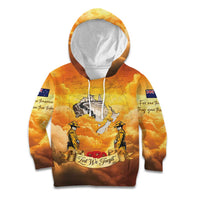 New Zealand And Australia ANZAC Day Kid Hoodie Sinai Palestine Campaign Lest We Forget LT05 Hoodie Orange - Polynesian Pride