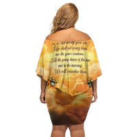 New Zealand And Australia ANZAC Day Off Shoulder Short Dress Sinai Palestine Campaign Lest We Forget LT05 - Polynesian Pride