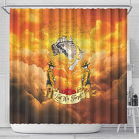 New Zealand And Australia ANZAC Day Shower Curtain Sinai Palestine Campaign Lest We Forget LT05 - Polynesian Pride