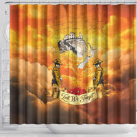 New Zealand And Australia ANZAC Day Shower Curtain Sinai Palestine Campaign Lest We Forget LT05 - Polynesian Pride