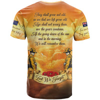 New Zealand And Australia ANZAC Day T Shirt Sinai Palestine Campaign Lest We Forget LT05 - Polynesian Pride