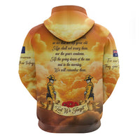 New Zealand And Australia ANZAC Day Zip Hoodie Sinai Palestine Campaign Lest We Forget LT05 - Polynesian Pride