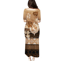 Tonga Emancipation Day Family Matching Puletasi and Hawaiian Shirt Tongan Kupesi Ngatu Pattern Vintage Style LT05 - Polynesian Pride