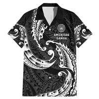 AAPI Heritage Month Family Matching Mermaid Dress and Hawaiian Shirt American Samoa Polynesian Tribal Wave LT05 Dad's Shirt - Short Sleeve Black - Polynesian Pride