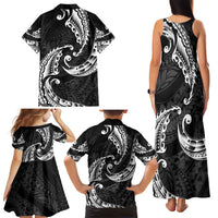 AAPI Heritage Month Family Matching Tank Maxi Dress and Hawaiian Shirt American Samoa Polynesian Tribal Wave LT05 - Polynesian Pride