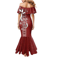 Tonga Language Week Family Matching Mermaid Dress and Hawaiian Shirt Malo e Lelei Kupesi Ngatu Pattern LT05 - Polynesian Pride