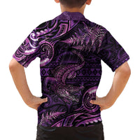 Aotearoa New Zealand Crocodile Family Matching Off The Shoulder Long Sleeve Dress and Hawaiian Shirt Silver Fern Maori Pattern LT05 - Polynesian Pride