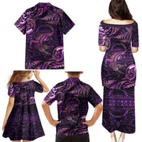 Aotearoa New Zealand Crocodile Family Matching Puletasi and Hawaiian Shirt Silver Fern Maori Pattern LT05 - Polynesian Pride