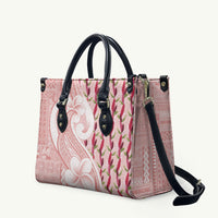 Samoa Teuila Leather Bag Pink Samoan Siapo Motifs