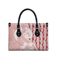Samoa Teuila Leather Bag Pink Samoan Siapo Motifs