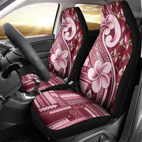 Samoa Teuila Car Seat Cover Maroon Samoan Siapo Motifs
