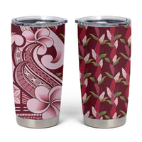 Samoa Teuila Tumbler Cup Maroon Samoan Siapo Motifs