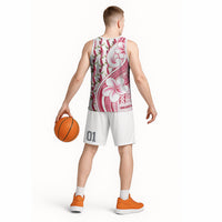 Samoa Teuila Basketball Jersey White Samoan Siapo Motifs LT05 - Polynesian Pride