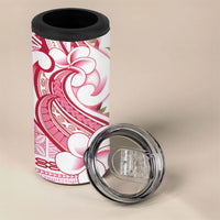 Samoa Teuila 4 in 1 Can Cooler Tumbler White Samoan Siapo Motifs LT05 - Polynesian Pride
