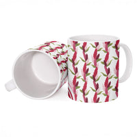Samoa Teuila Ceramic Mug White Samoan Siapo Motifs