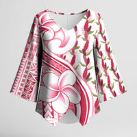 Samoa Teuila Kimono Sleeve Blouse White Samoan Siapo Motifs LT05 Female White - Polynesian Pride