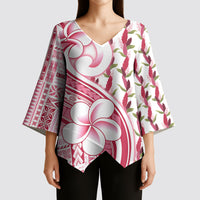 Samoa Teuila Kimono Sleeve Blouse White Samoan Siapo Motifs LT05 - Polynesian Pride