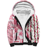 Samoa Teuila Sherpa Hoodie White Samoan Siapo Motifs