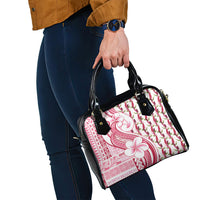 Samoa Teuila Shoulder Handbag White Samoan Siapo Motifs