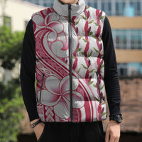 Samoa Teuila Sleeveless Puffer Jacket White Samoan Siapo Motifs