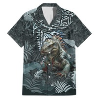 Hawaii Mo'o Lizard God Family Matching Mermaid Dress and Hawaiian Shirt Polynesian Style LT05 Dad's Shirt - Short Sleeve Green - Polynesian Pride