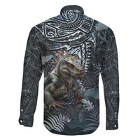 Hawaii Mo'o Lizard God Family Matching Off Shoulder Short Dress and Hawaiian Shirt Polynesian Style LT05 - Polynesian Pride