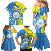 Palau Independence Day Family Matching Mermaid Dress and Hawaiian Shirt Happy 30th Anniversary LT05 - Polynesian Pride