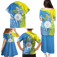 Palau Independence Day Family Matching Puletasi and Hawaiian Shirt Happy 30th Anniversary LT05 - Polynesian Pride