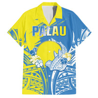Palau Independence Day Family Matching Summer Maxi Dress and Hawaiian Shirt Happy 30th Anniversary LT05 Dad's Shirt - Short Sleeve Blue - Polynesian Pride