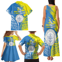 Palau Independence Day Family Matching Tank Maxi Dress and Hawaiian Shirt Happy 30th Anniversary LT05 - Polynesian Pride