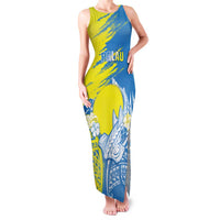 Palau Independence Day Family Matching Tank Maxi Dress and Hawaiian Shirt Happy 30th Anniversary LT05 Mom's Dress Blue - Polynesian Pride