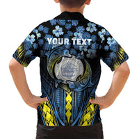 Personalised Palau Family Matching Long Sleeve Bodycon Dress and Hawaiian Shirt Polynesian Dolphin Tropical Hibiscus Style LT05 - Polynesian Pride