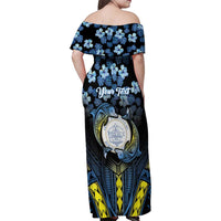 Personalised Palau Family Matching Off Shoulder Maxi Dress and Hawaiian Shirt Polynesian Dolphin Tropical Hibiscus Style LT05 - Polynesian Pride